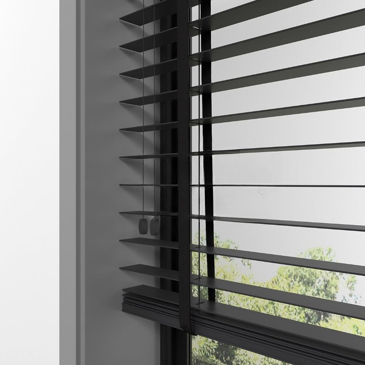 35mm Anthracite Basswood Blinds