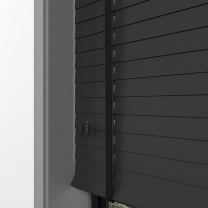 35mm Anthracite Basswood Blinds