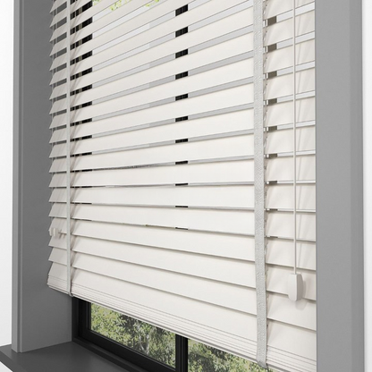 35mm Cream Basswood Blinds
