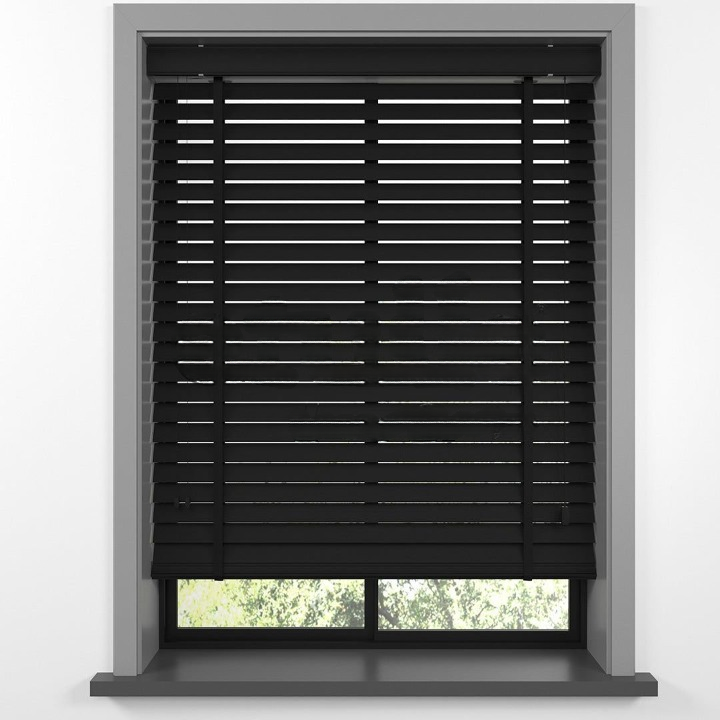 35mm Black Basswood Blinds