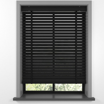 35mm Black Basswood Blinds