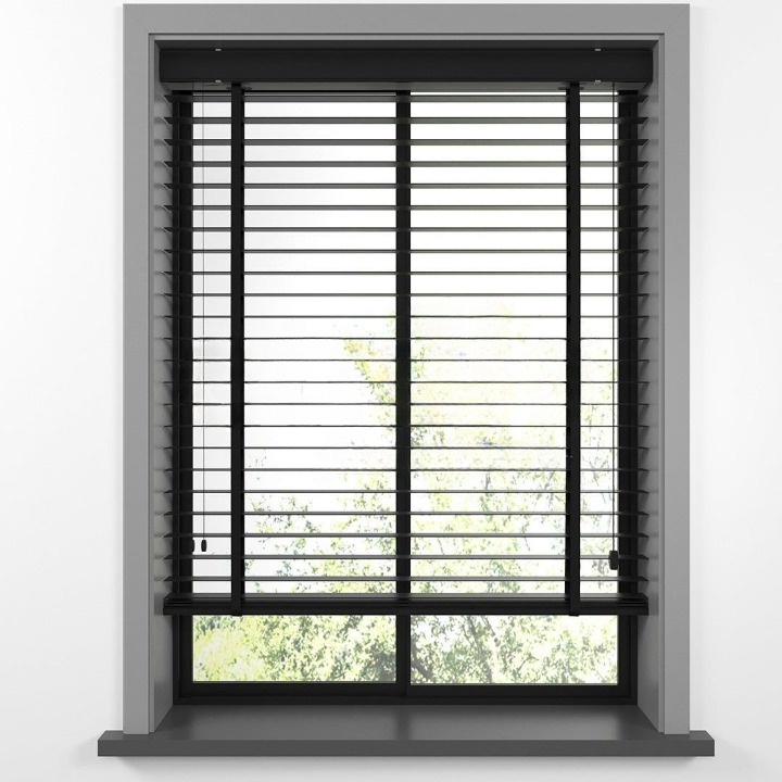 35mm Black Basswood Blinds