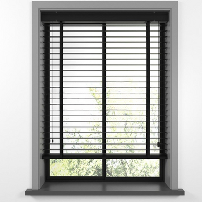 35mm Black Basswood Blinds