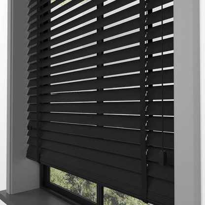 35mm Black Basswood Blinds