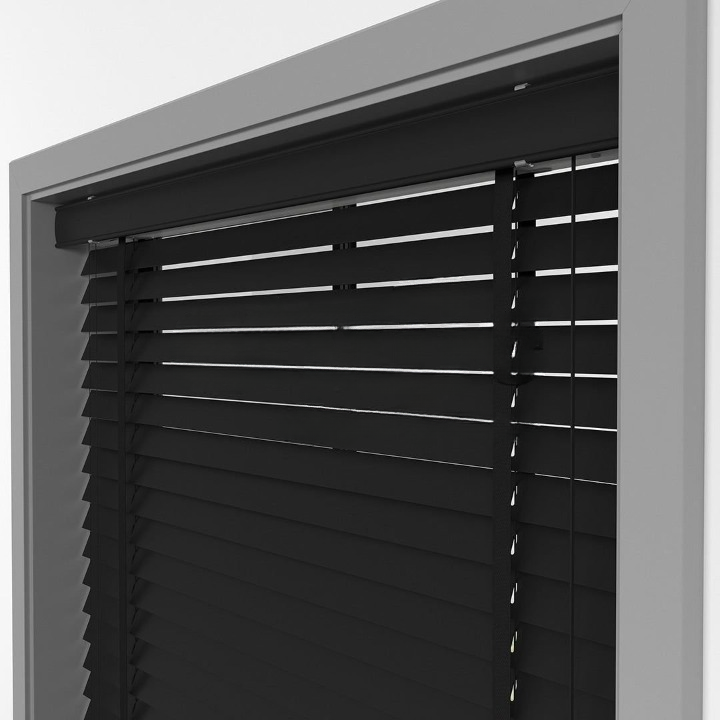 35mm Black Basswood Blinds