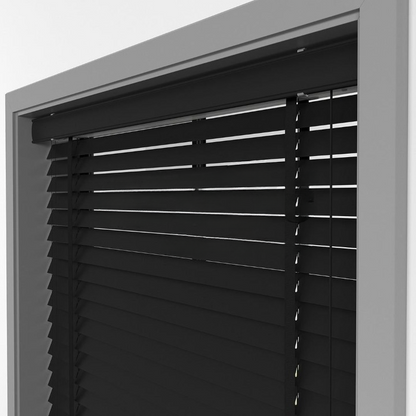 35mm Black Basswood Blinds
