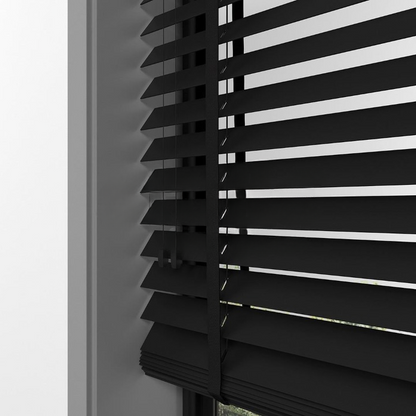 35mm Black Basswood Blinds