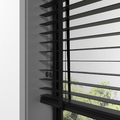 35mm Black Basswood Blinds