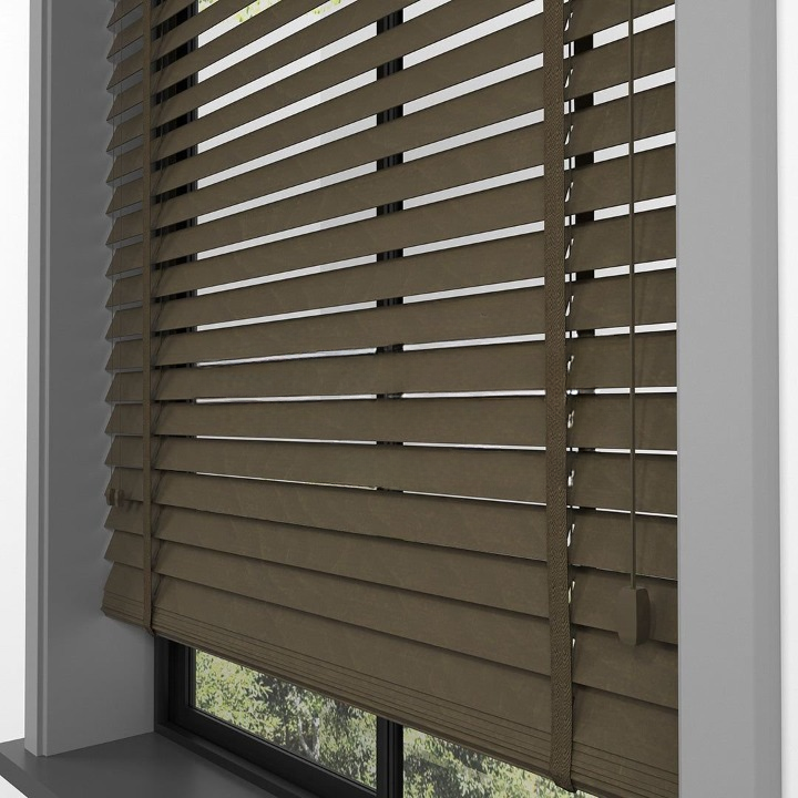 35mm Tiger Eye Basswood Blinds