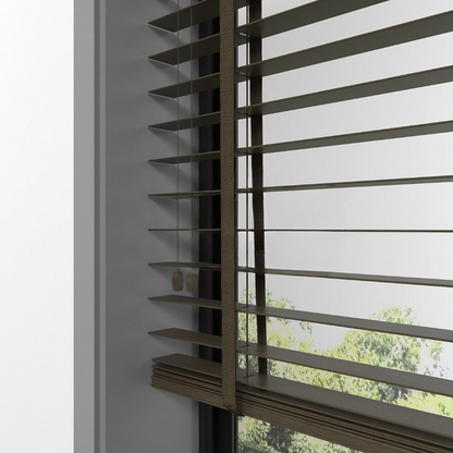 35mm Tiger Eye Basswood Blinds