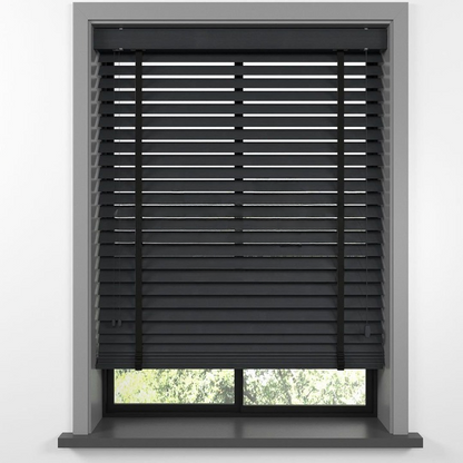 50mm Anthracite Bamboo Blinds