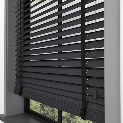 50mm Anthracite Bamboo Blinds