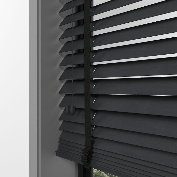 50mm Anthracite Bamboo Blinds