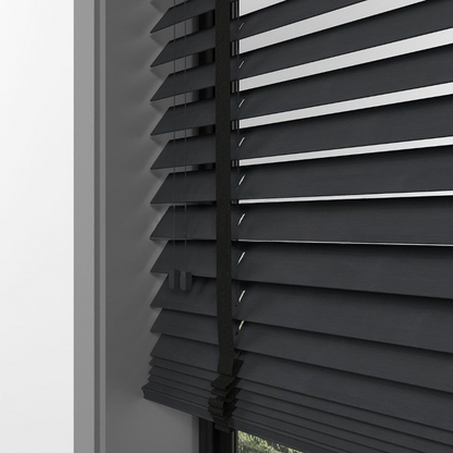 50mm Anthracite Bamboo Blinds