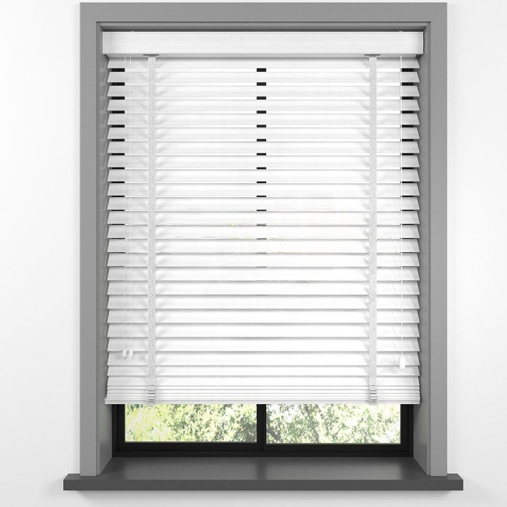 50mm White Bamboo Blinds