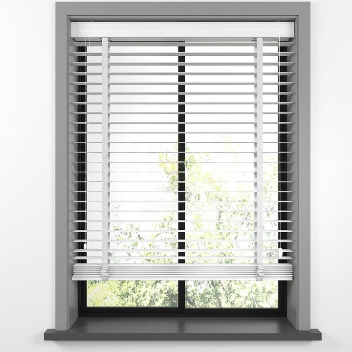 50mm White Bamboo Blinds