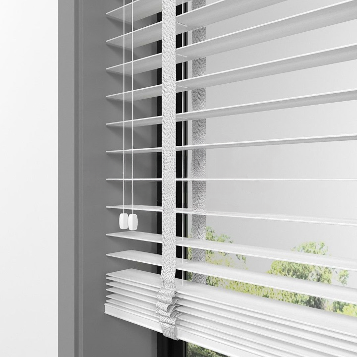 50mm White Bamboo Blinds