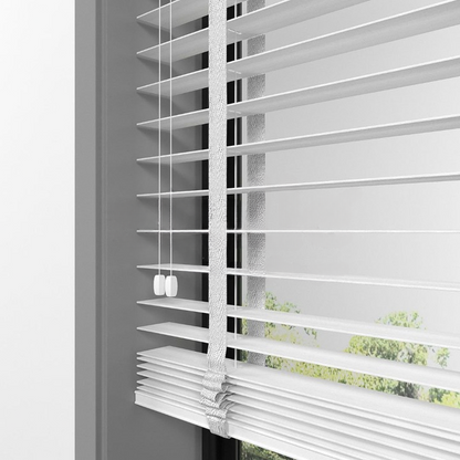 50mm White Bamboo Blinds