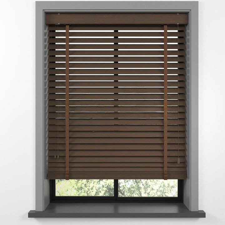 50mm Chestnut Bamboo Blinds