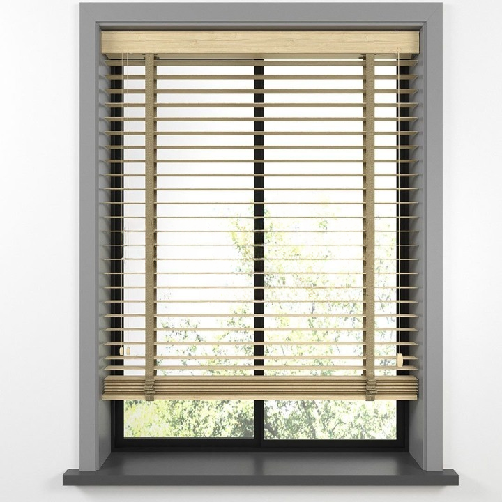 50mm Light Oak Bamboo Blinds