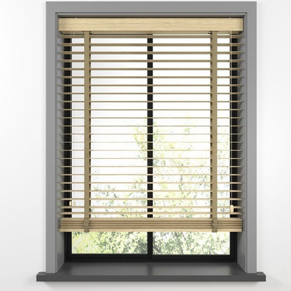 50mm Light Oak Bamboo Blinds