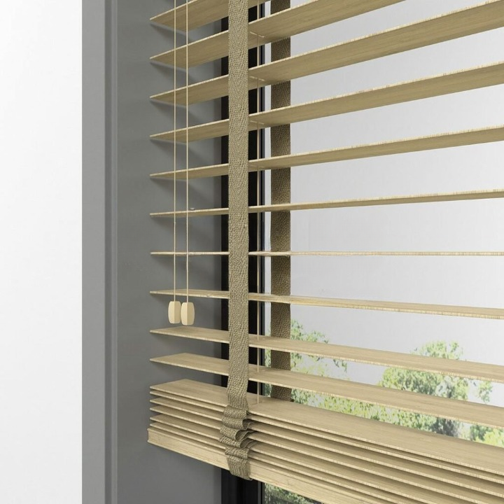 50mm Light Oak Bamboo Blinds