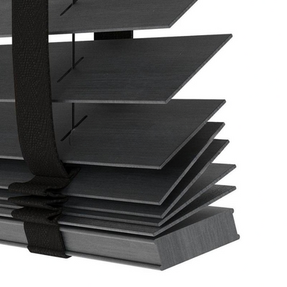50mm Black Bamboo Blinds