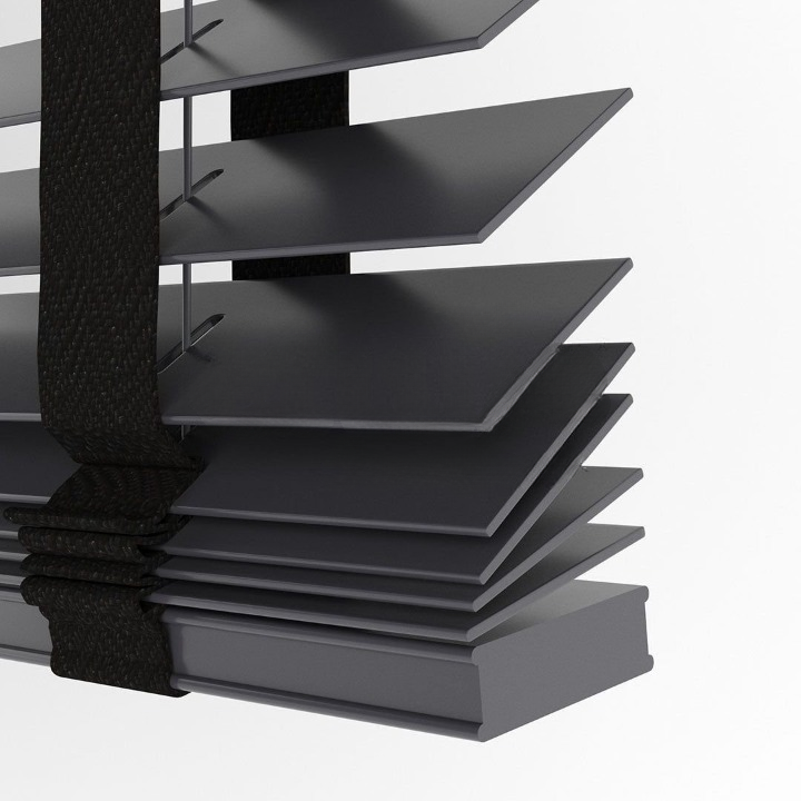 50mm Anthracite Basswood Blinds