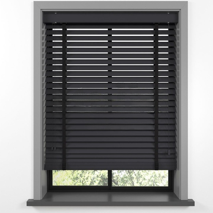 50mm Anthracite Basswood Blinds