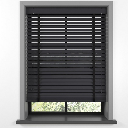 50mm Anthracite Basswood Blinds