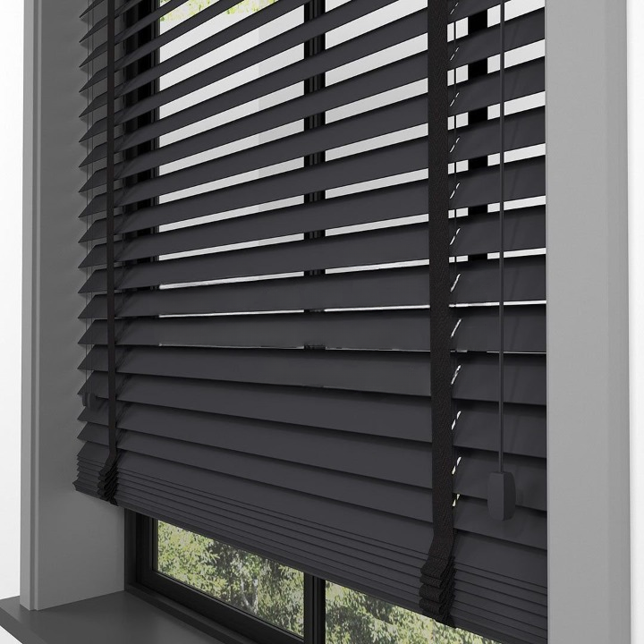 50mm Anthracite Basswood Blinds