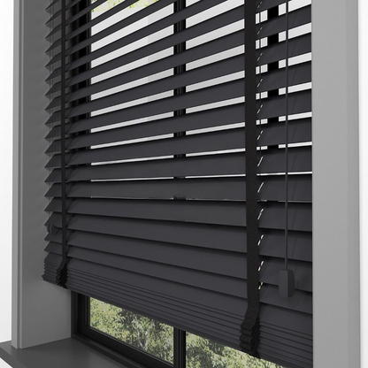 50mm Anthracite Basswood Blinds