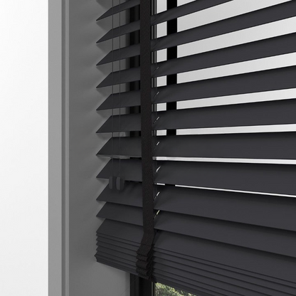 50mm Anthracite Basswood Blinds