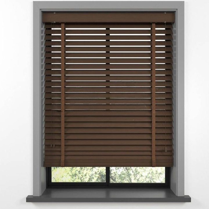 50mm Walnut Basswood Blinds