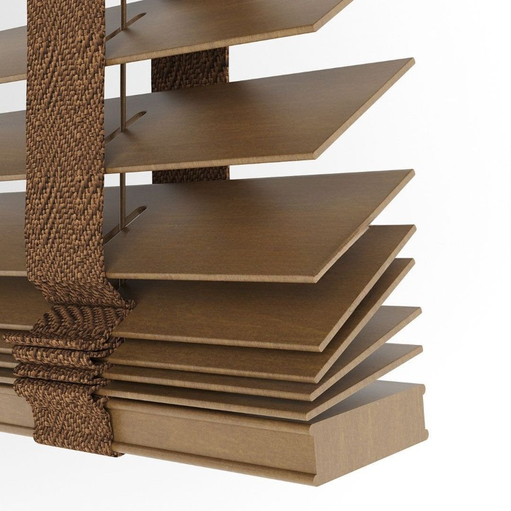 50mm Dark Oak Basswood Blinds