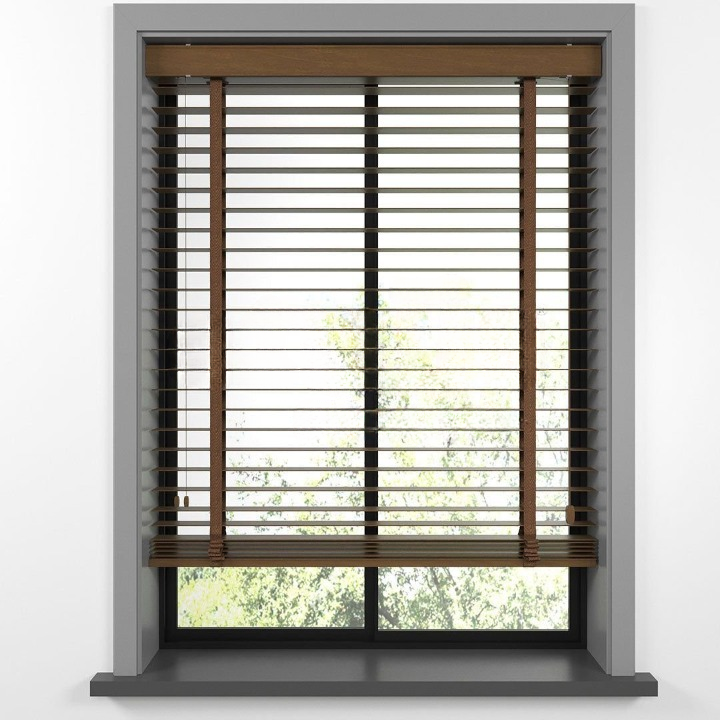 50mm Dark Oak Basswood Blinds