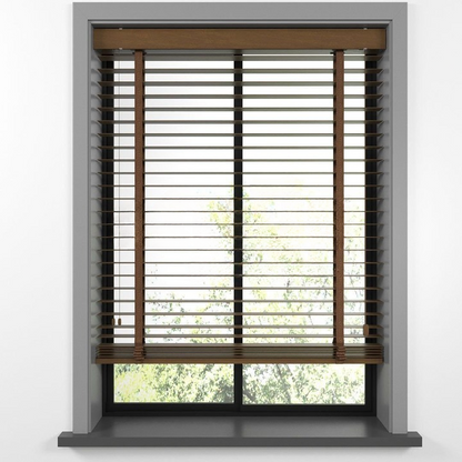 50mm Dark Oak Basswood Blinds