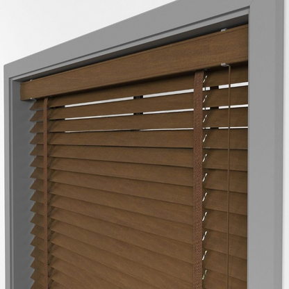 50mm Dark Oak Basswood Blinds