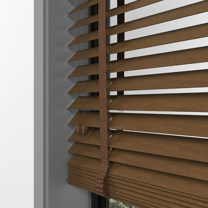 50mm Dark Oak Basswood Blinds