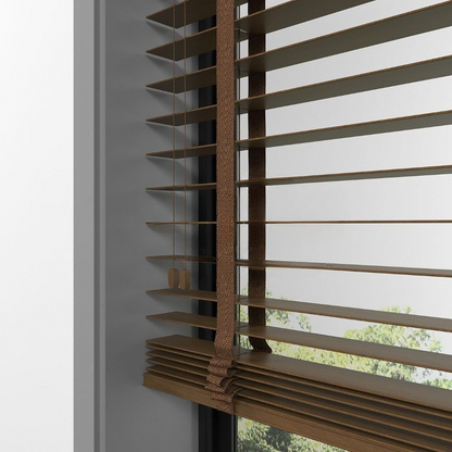 50mm Dark Oak Basswood Blinds