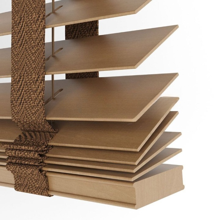 50mm Golden Oak Basswood Blinds