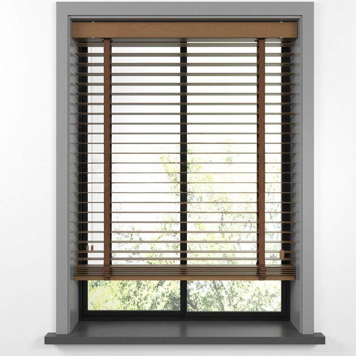 50mm Golden Oak Basswood Blinds