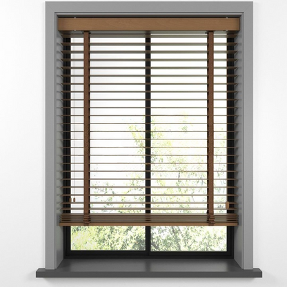 50mm Golden Oak Basswood Blinds