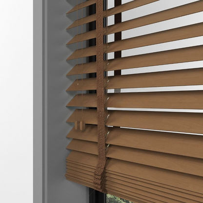 50mm Golden Oak Basswood Blinds