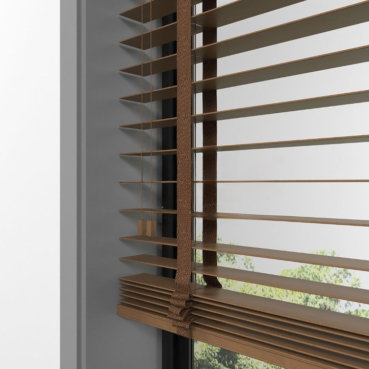 50mm Golden Oak Basswood Blinds