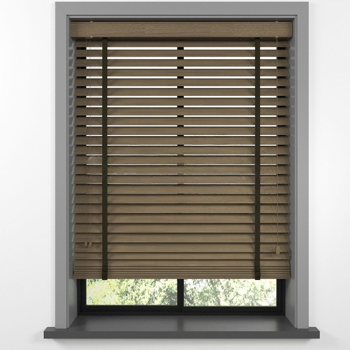 50mm Hazelnut Basswood Blinds
