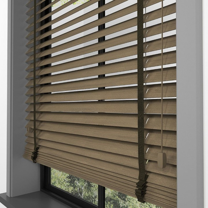 50mm Hazelnut Basswood Blinds