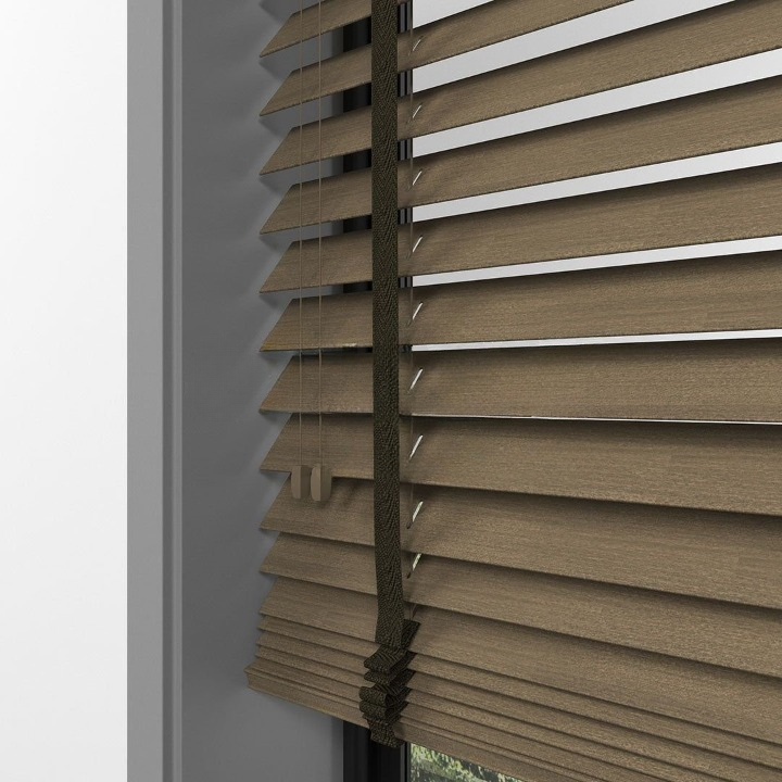 50mm Hazelnut Basswood Blinds