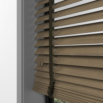 50mm Hazelnut Basswood Blinds
