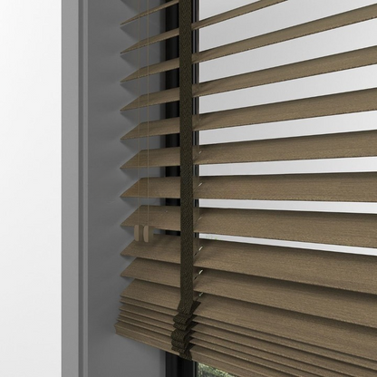 50mm Hazelnut Basswood Blinds